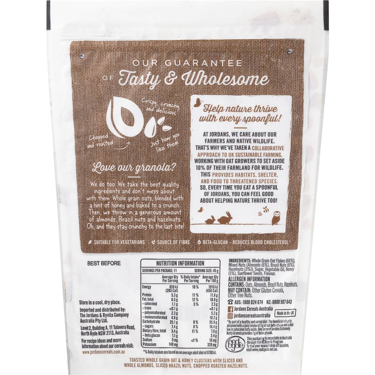 woolworths jordans granola