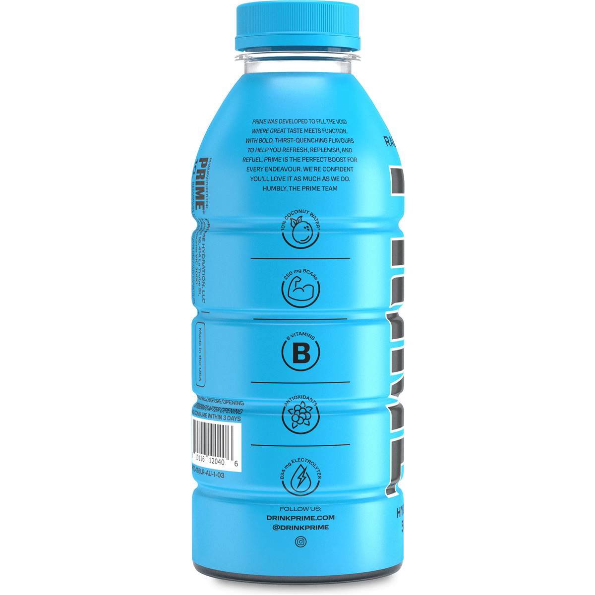 Prime Hydration Blue Raspberry 500ml | Woolworths