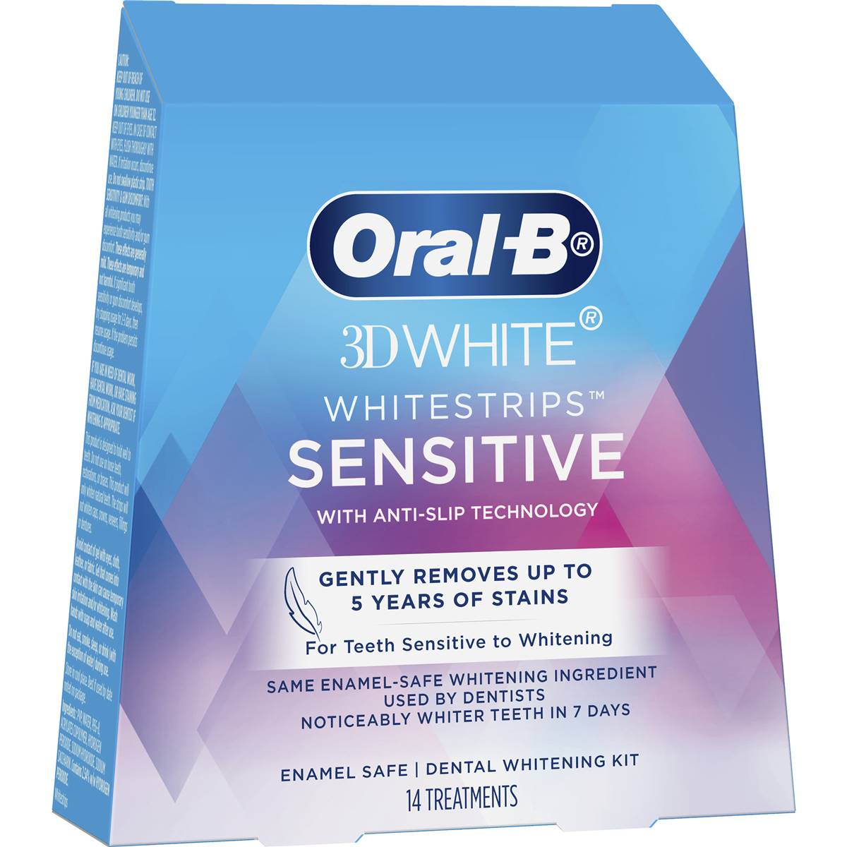 Oral B 3d White Whitestrips Sensitive Dental Whitening Kit 14 Pack ...