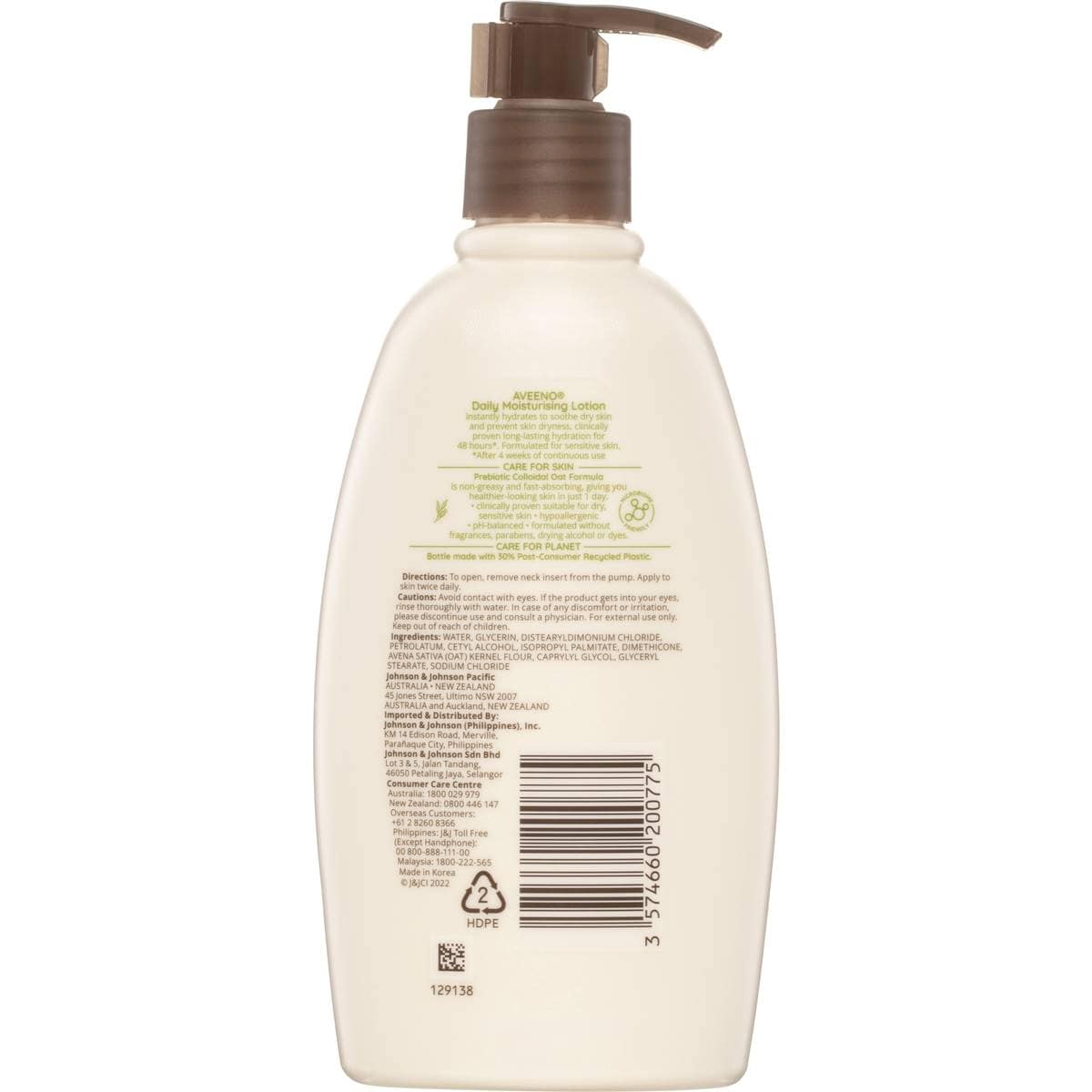 Aveeno Daily Moisturising Body Lotion Fragrance Free Sensitive Skin