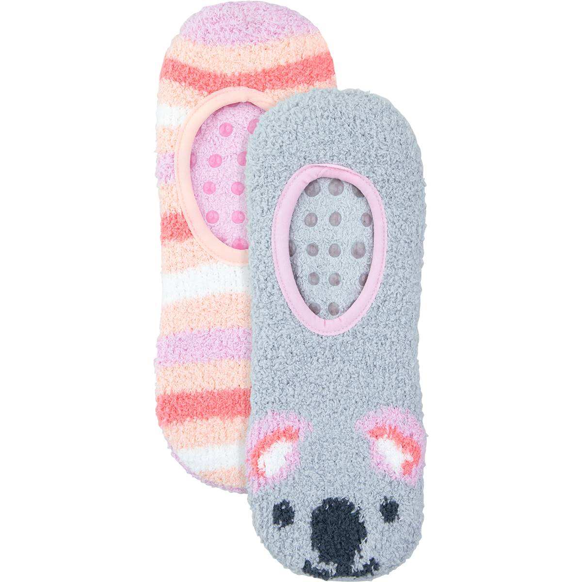 Underworks Ladies Cosies Grip Sole Socks Koala Size 58 2 Pack Woolworths