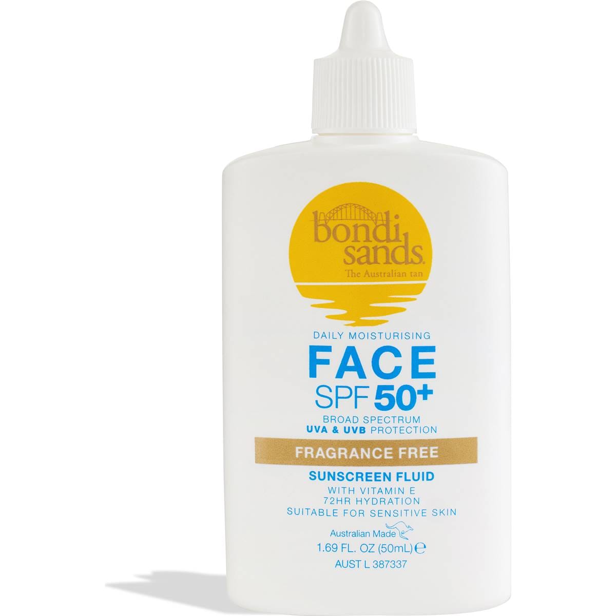 Bondi Sands SPF 50+ Daily Face Fragrance Free Sunscreen Fluid 50mL