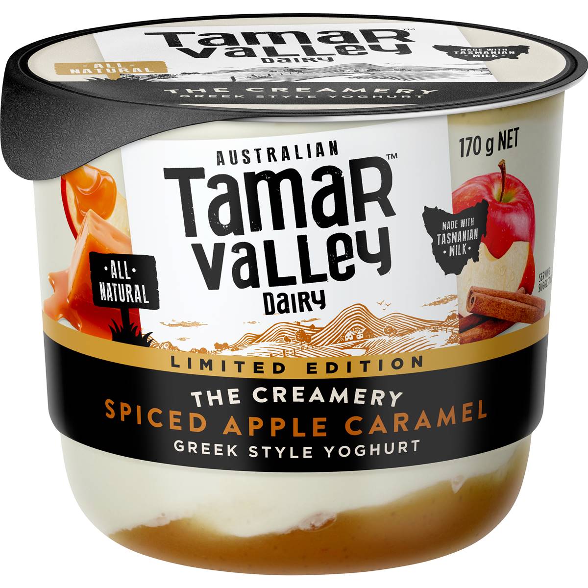 Tamar Valley Spiced Apple Caramel Yoghurt 170g Woolworths