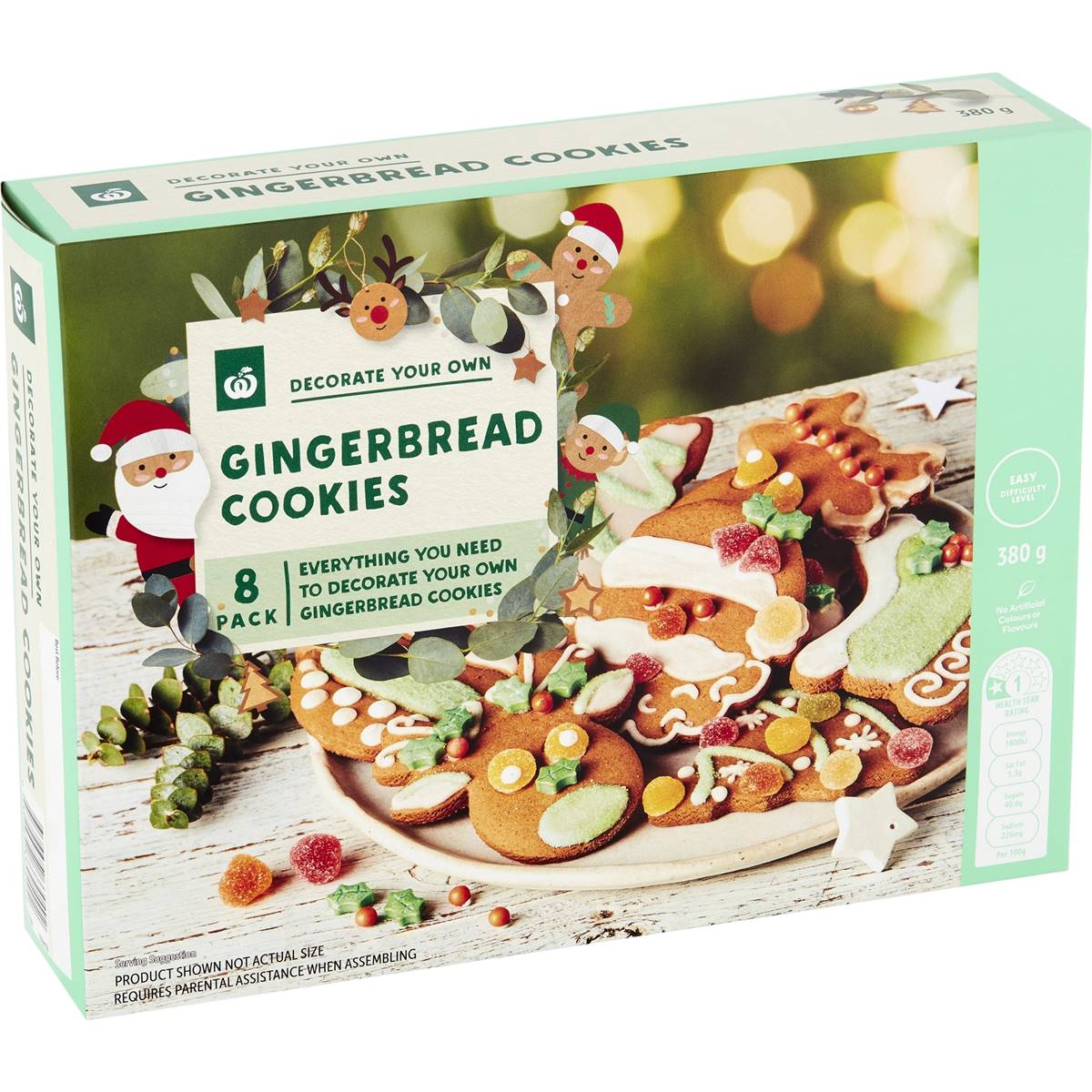 Woolworths Decorate Your Own Gingerbread Cookies 380g Woolworths