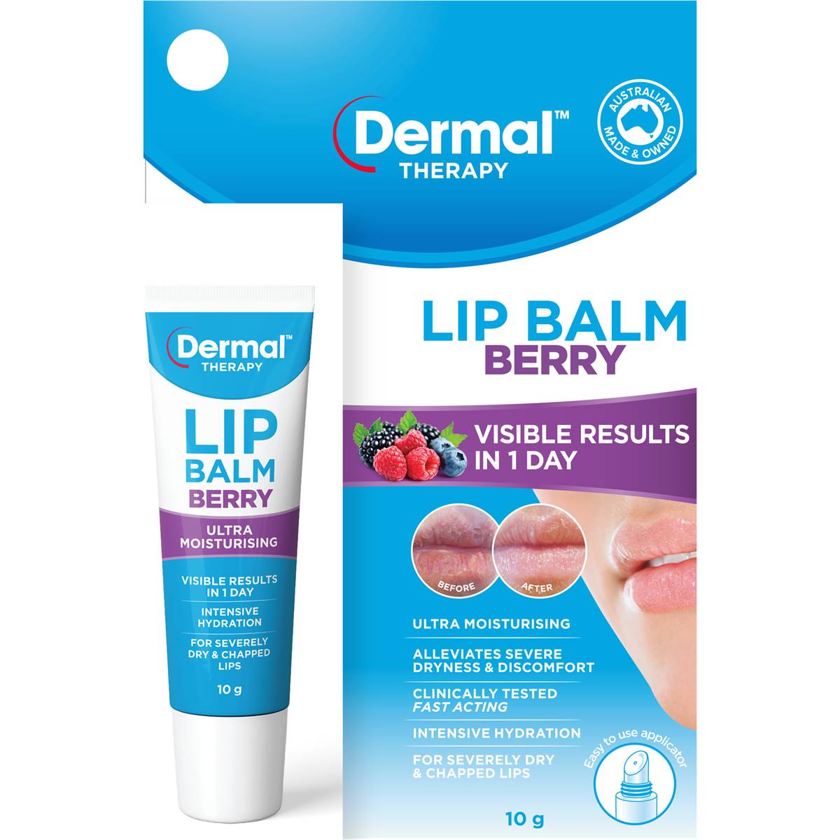 Dermal Therapy Lip Balm Berry 10g | Woolworths