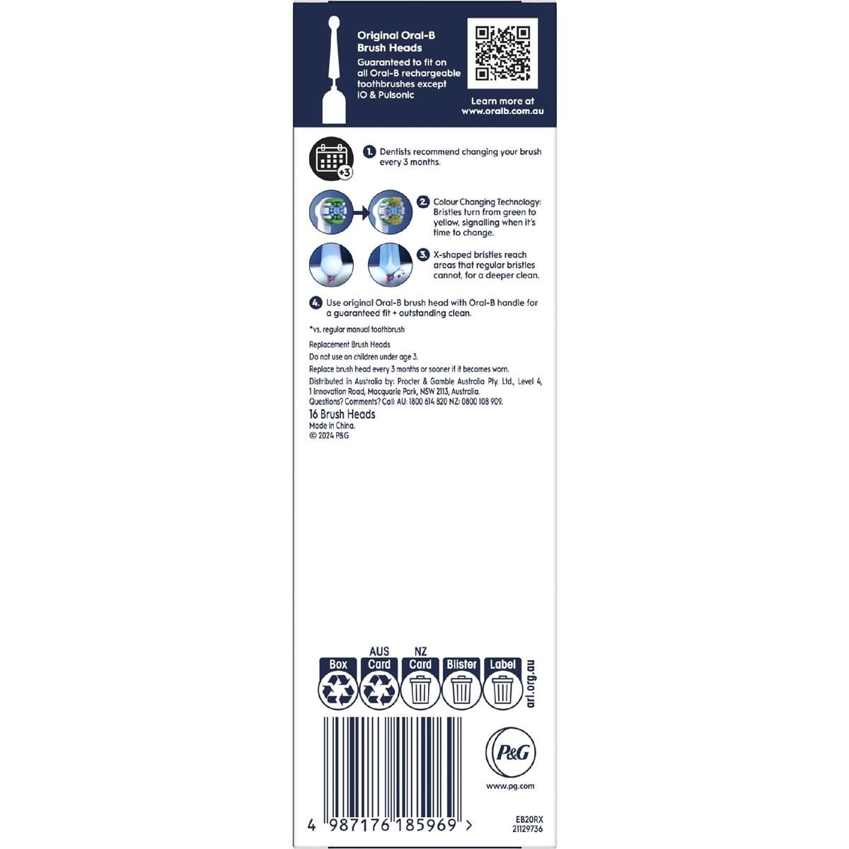 Oral-B Floss Action Clean Electric Tothbrush Refills 20 pack main image 1