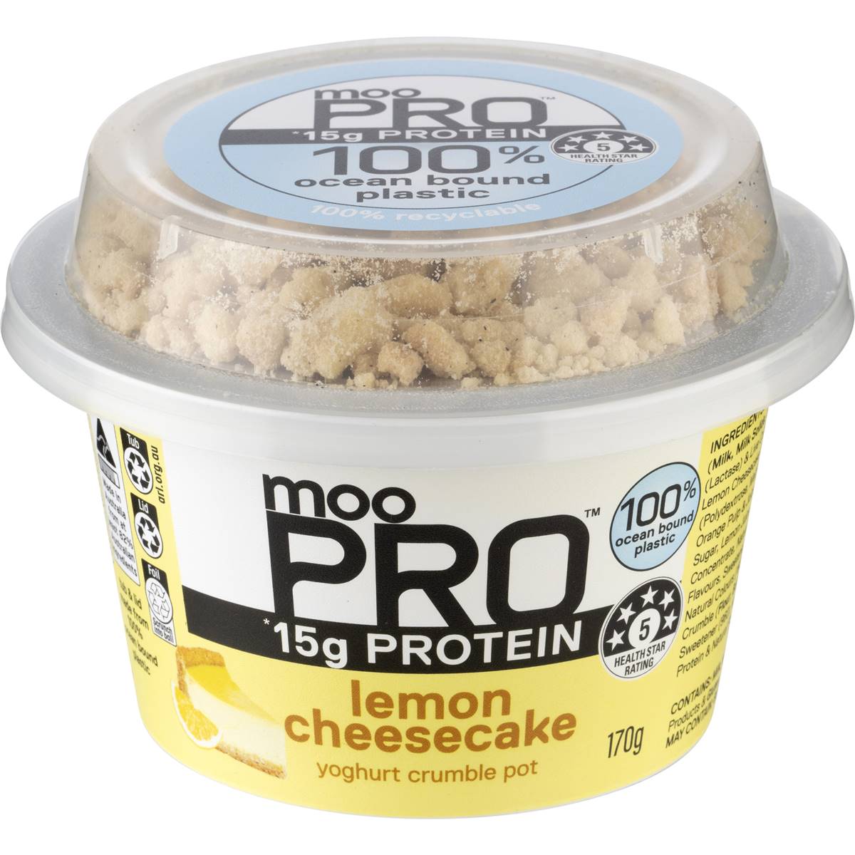 Moo Dessert Pod Salted Lemon Meringue Yoghurt 170g Woolworths