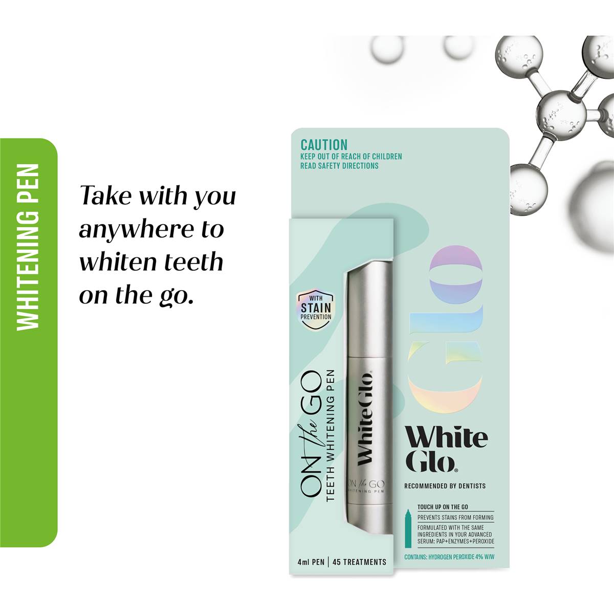 White Glo On The Go Teeth Whitening Pen 4ml Woolworths