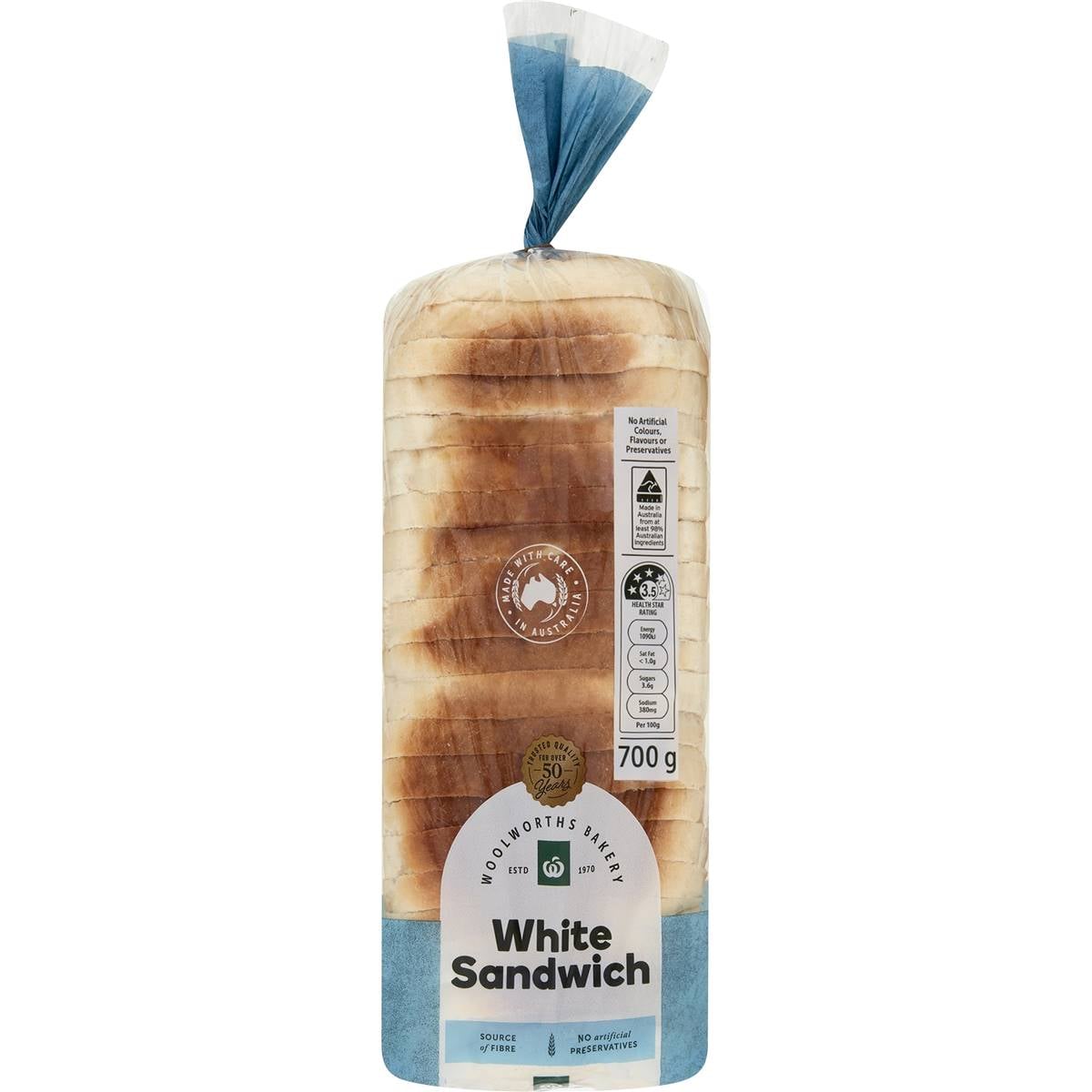 Woolworths White Sandwich Bread Loaf 700g Woolworths