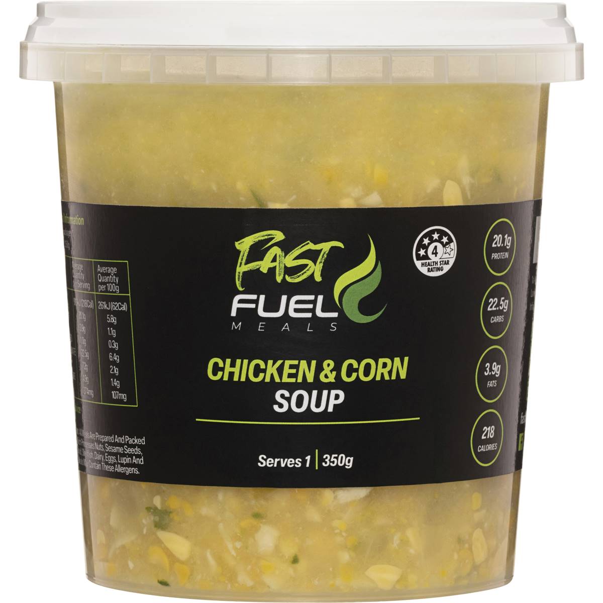 Fast Fuel Meals Chicken Corn Soup 350g | Woolworths