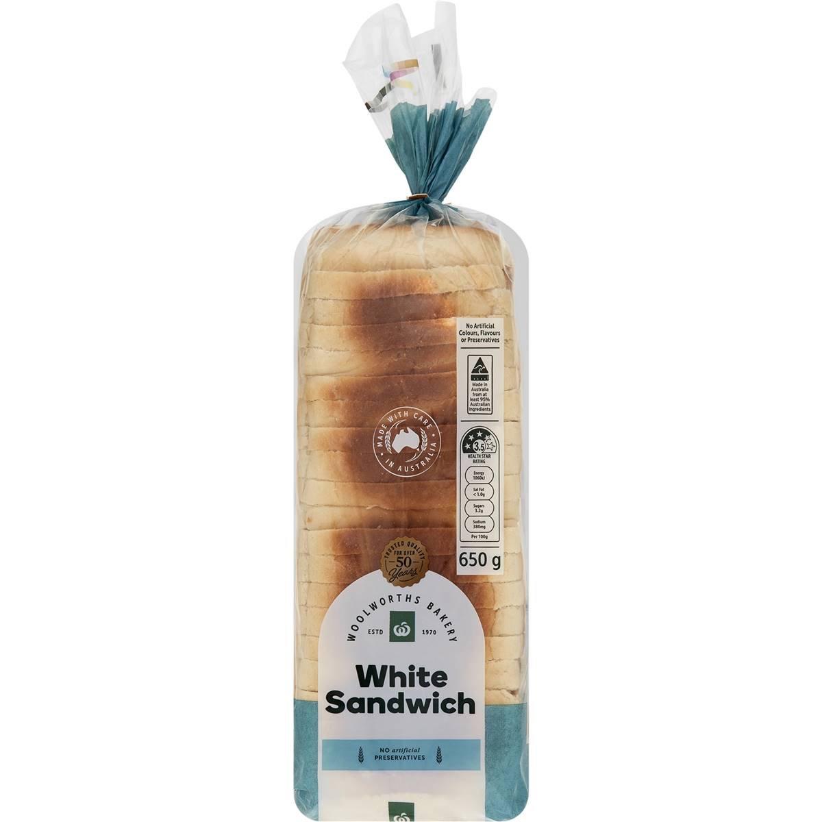 Woolworths White Sandwich Bread Loaf 650g Woolworths