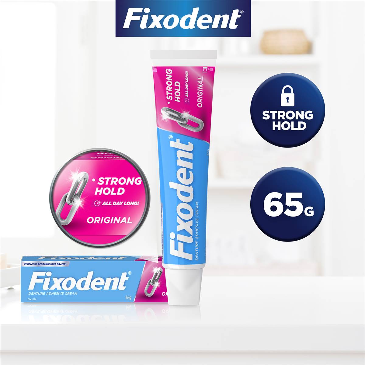 Fixodent Denture Adhesive Cream 65g Woolworths