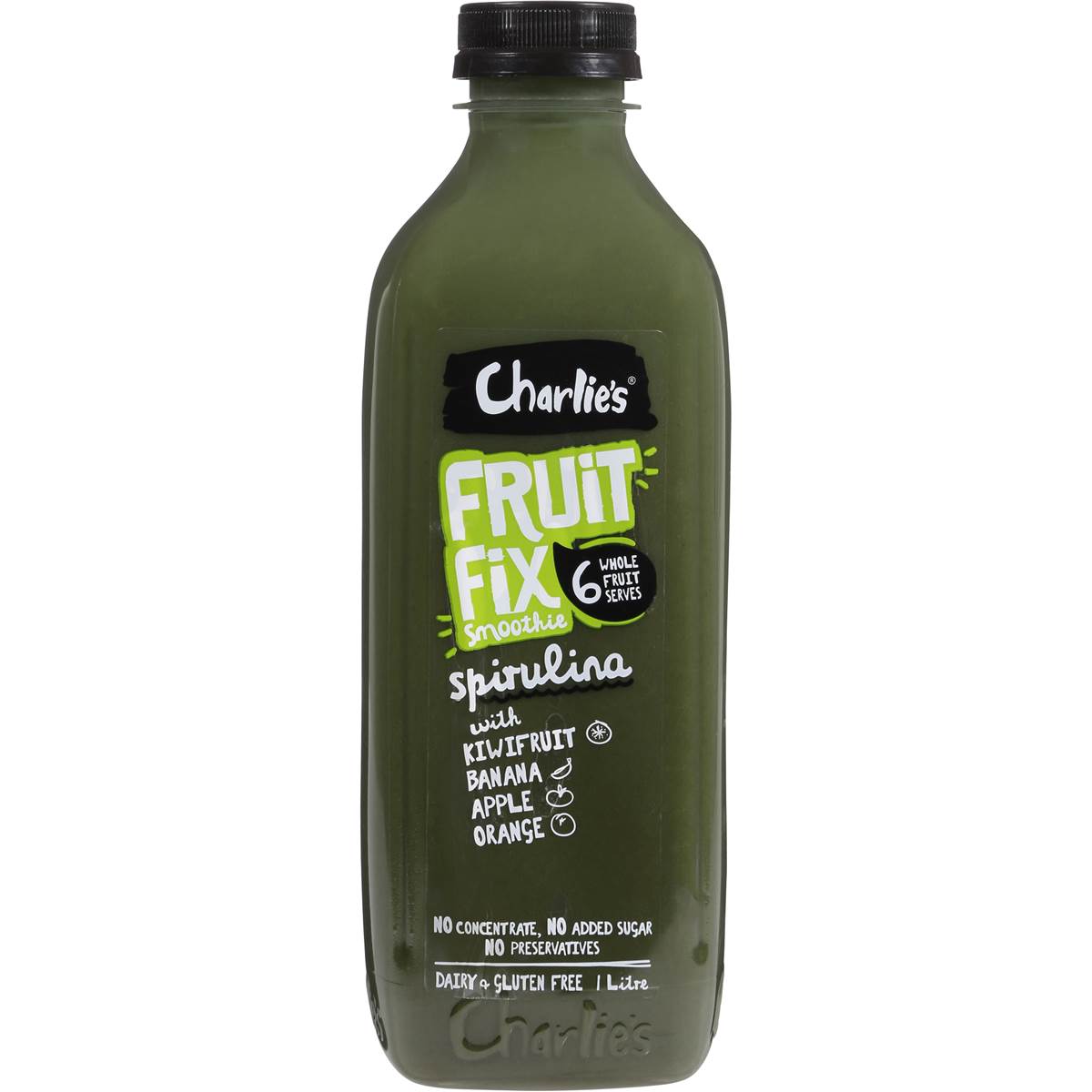 Charlies Fruit Fix Smoothie Spirulina Bottle 1l Woolworths