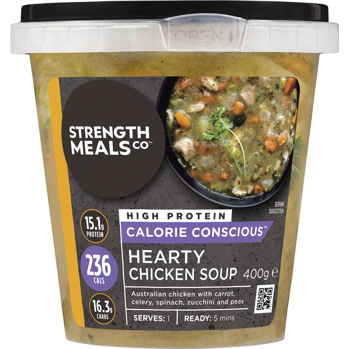 Strength Meals Co Hearty Chicken Soup 400g Woolworths