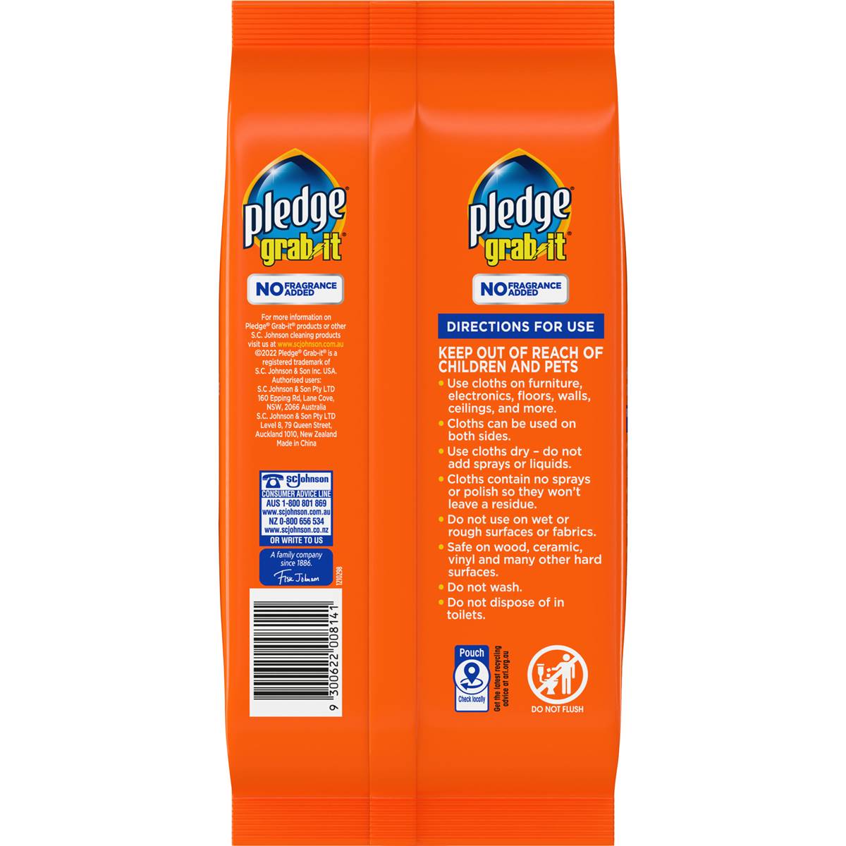 Pledge Grab It Electrostatic Dusting Cloths 20 Pack Woolworths