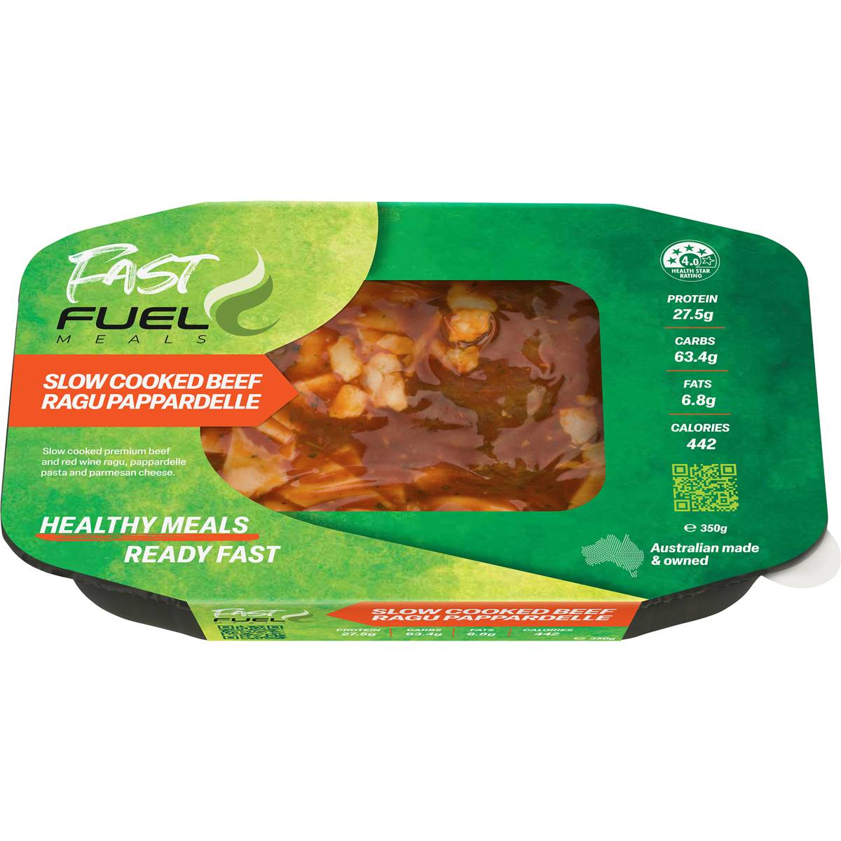 Fast Fuel Meals Beef Ragu Pappardelle 350g Woolworths