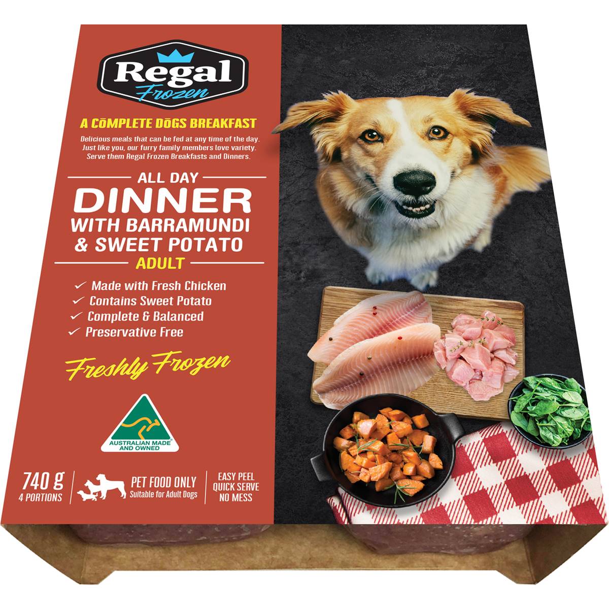 Regal All Day Dinner Dog Food Barramundi & Sweet Potato 740g