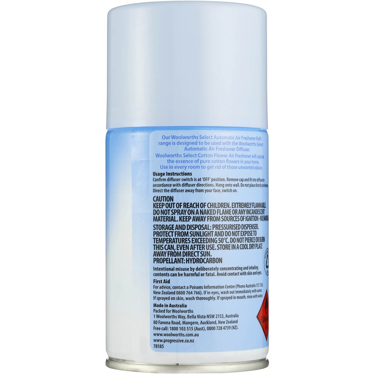 Select Automatic Spray Air Freshener Cotton Refill 180g Woolworths