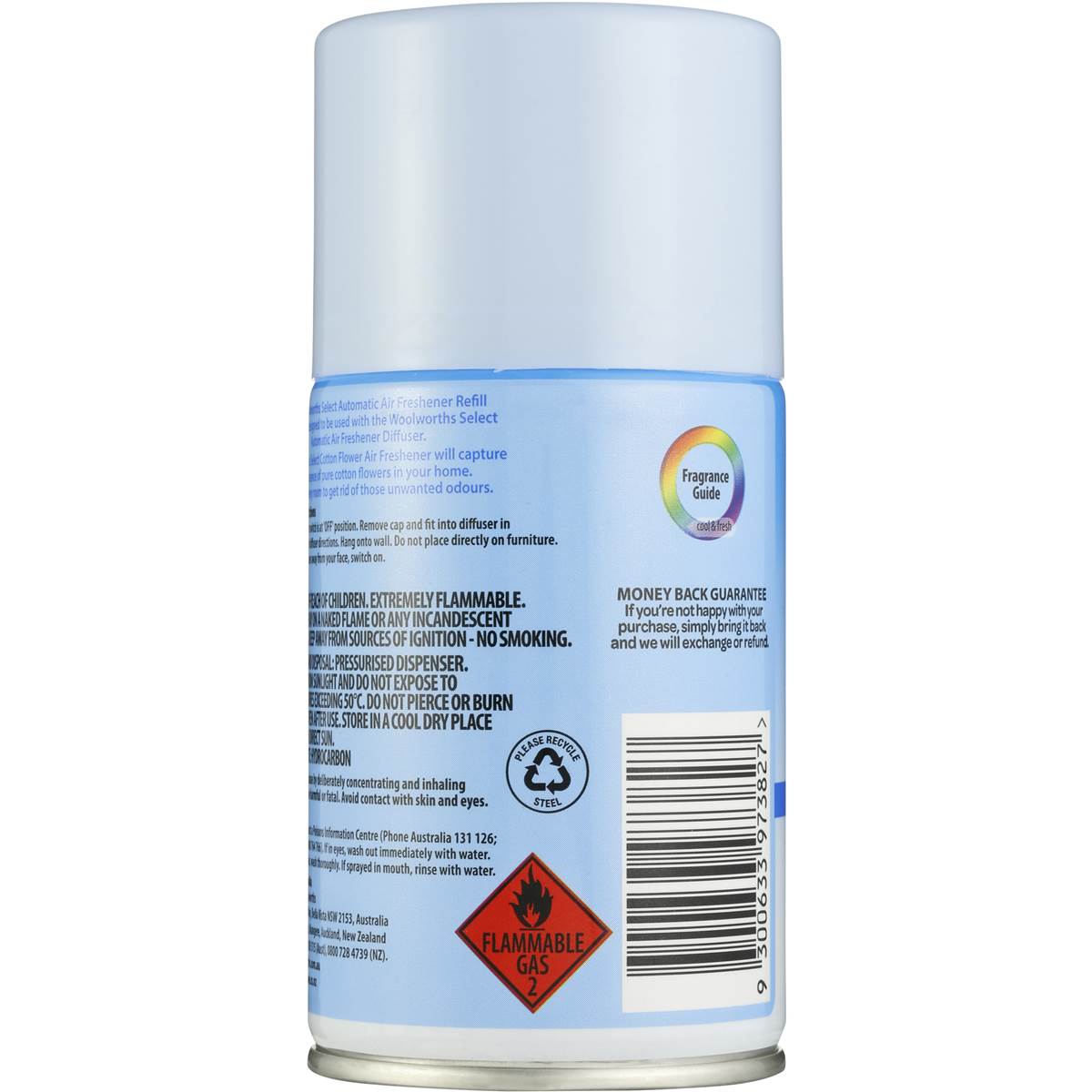 Select Automatic Spray Air Freshener Cotton Refill 180g Woolworths