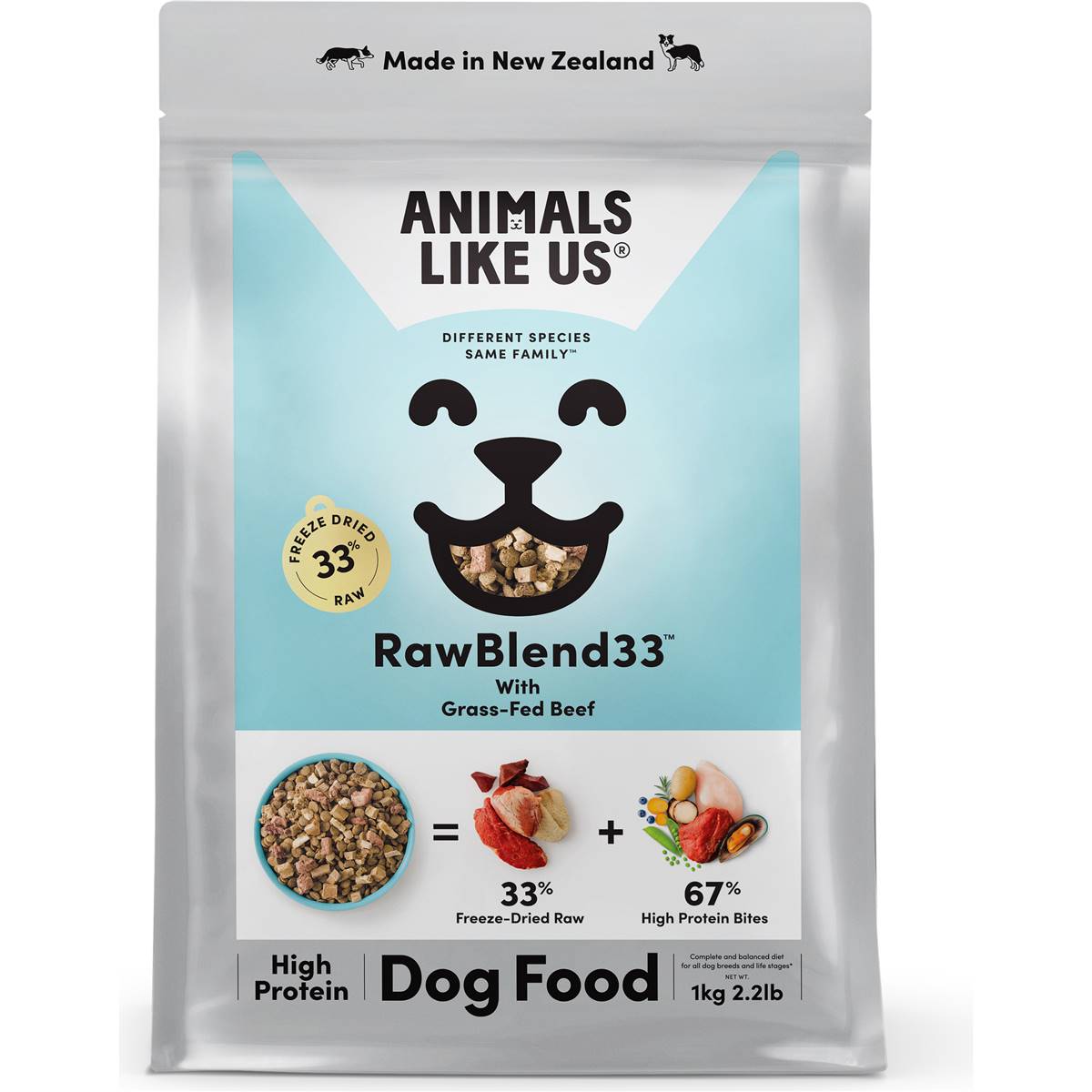 Animals Like Us Grass Fed Beef Dog Food 1kg | Woolworths