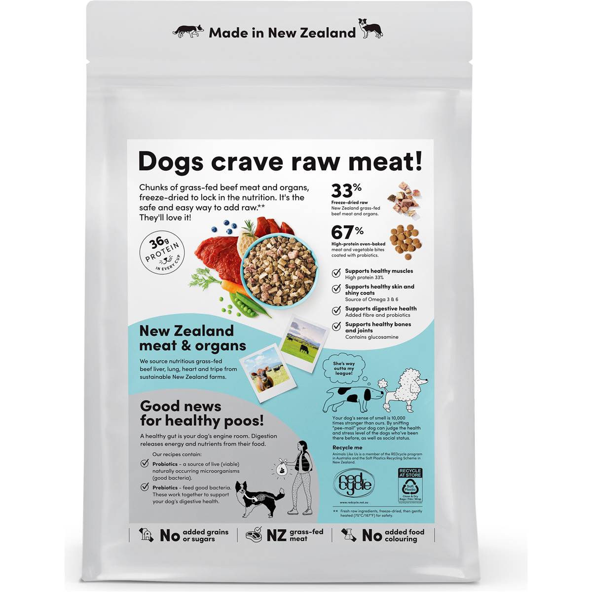 Animals Like Us Grass Fed Beef Dog Food 1kg | Woolworths