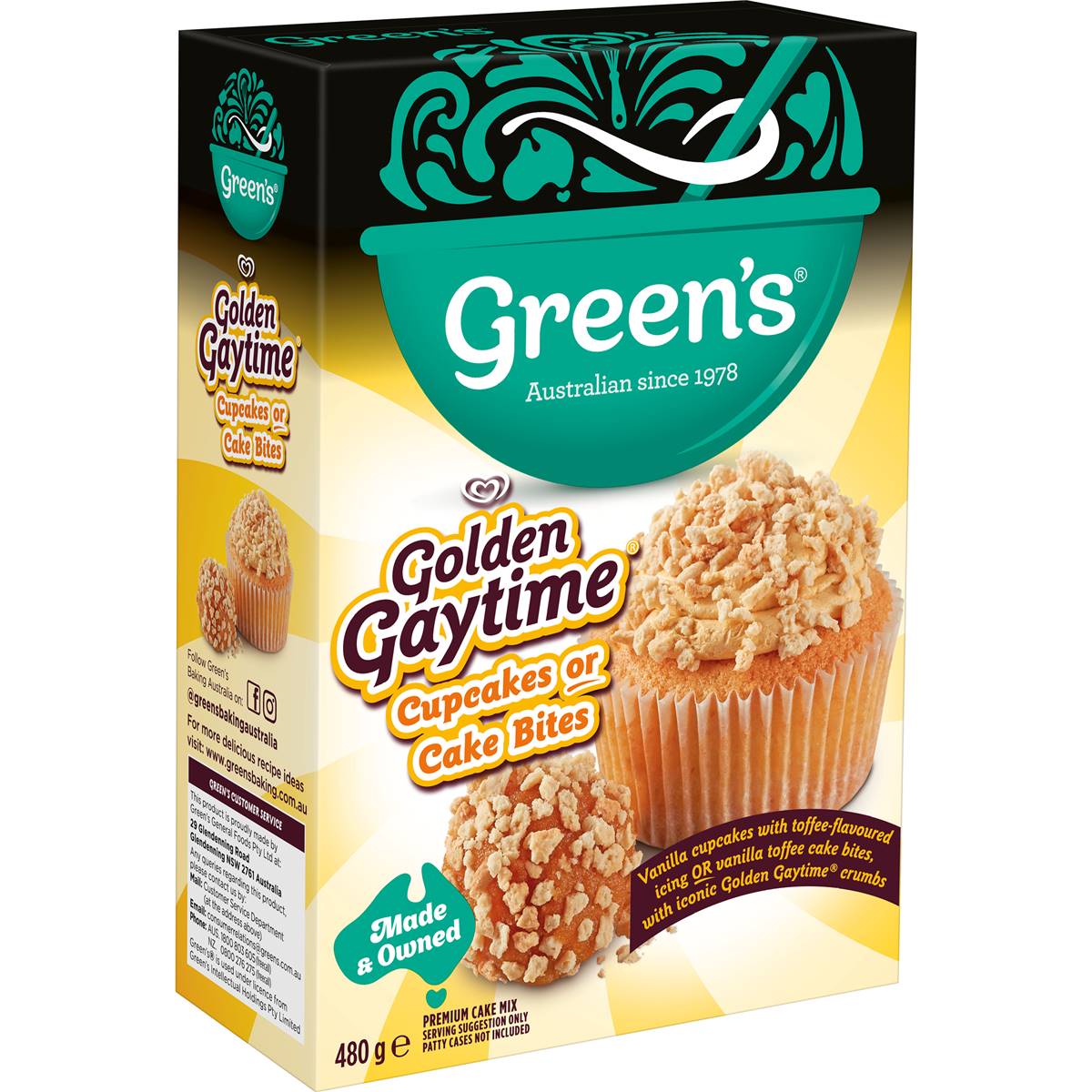 Green's Golden Gaytime Cupcakes Or Cakebites
