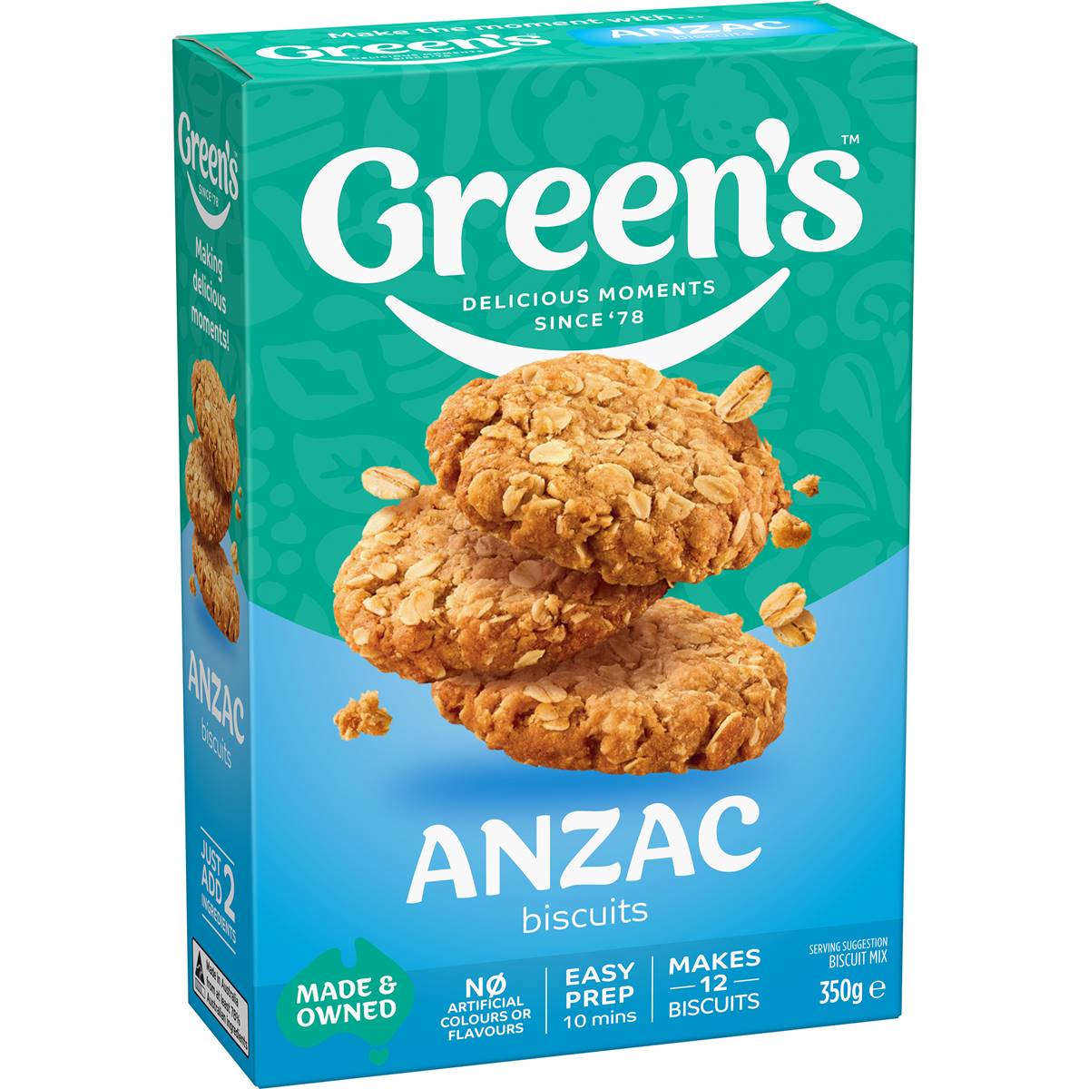 Green's Traditional Anzac Biscuits 350g Woolworths