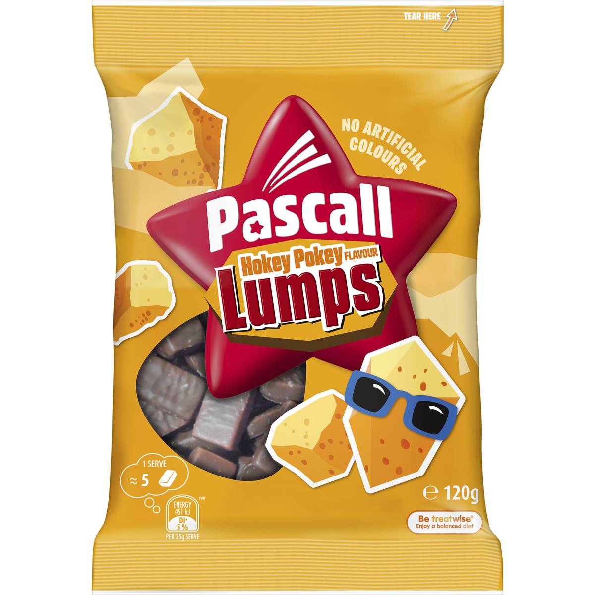 Pascall Hokey Pokey Lumps Lollies 120g | Woolworths