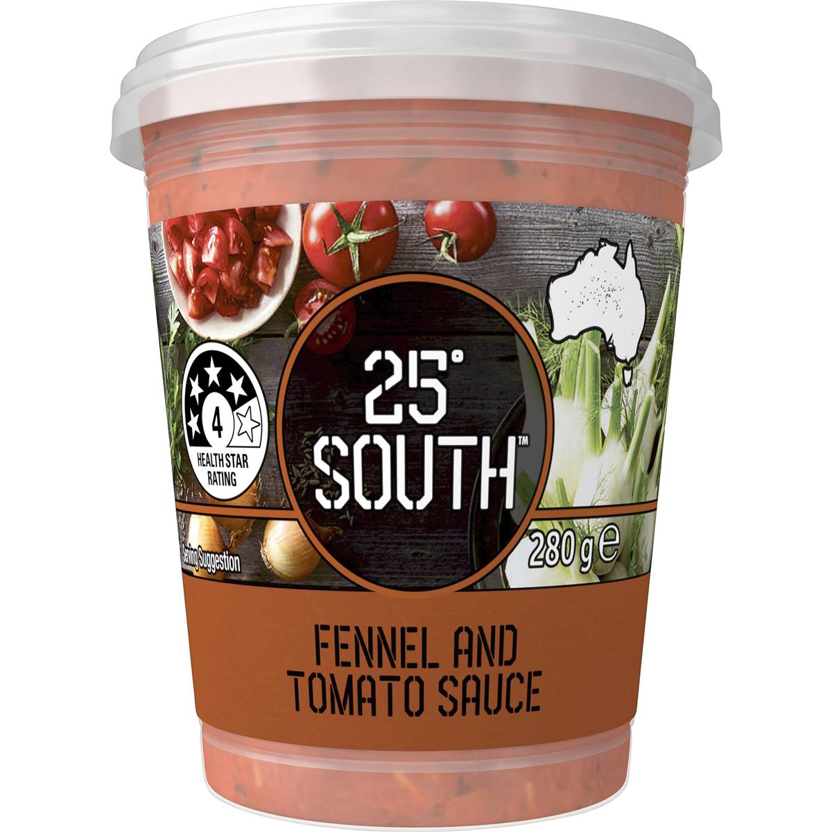 25 Degree South 25 South Fennel & Tomato Sauce 280g Woolworths