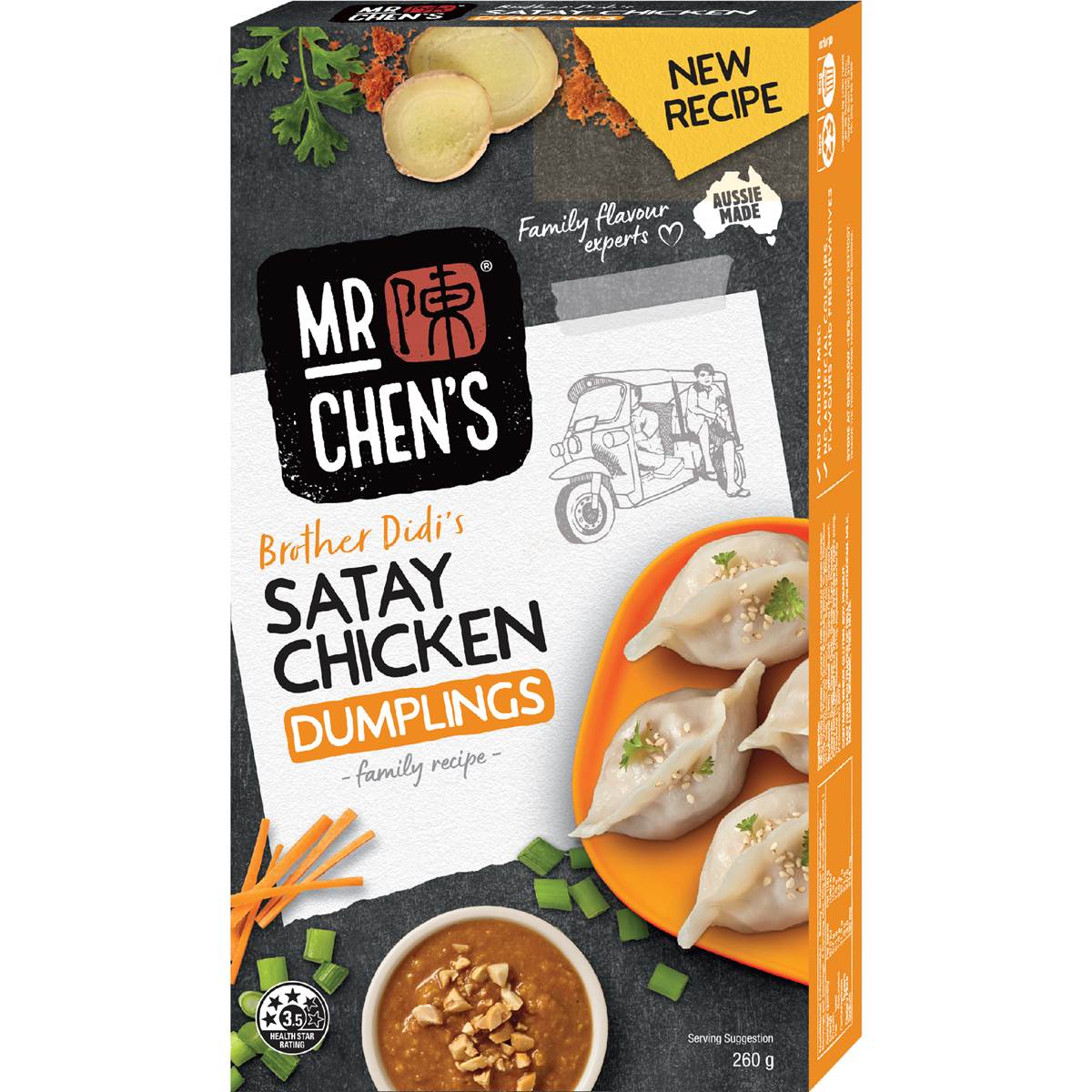 Mr Chen's Satay Chicken Dumplings 260g