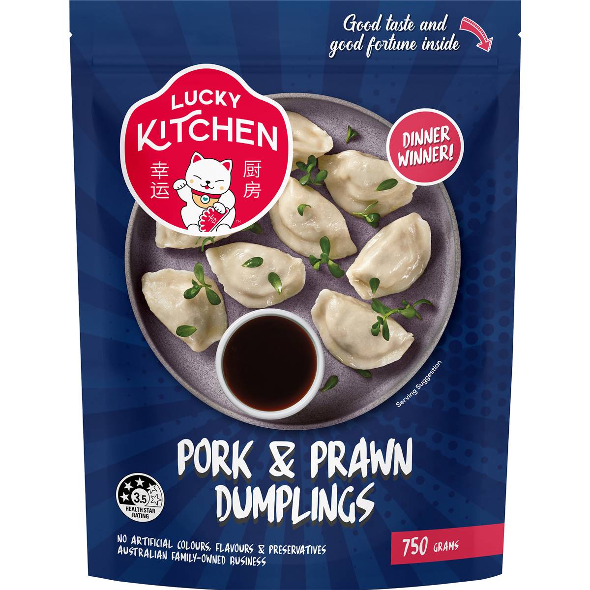 Lucky Kitchen Pork & Prawn Dumplings 750g Woolworths