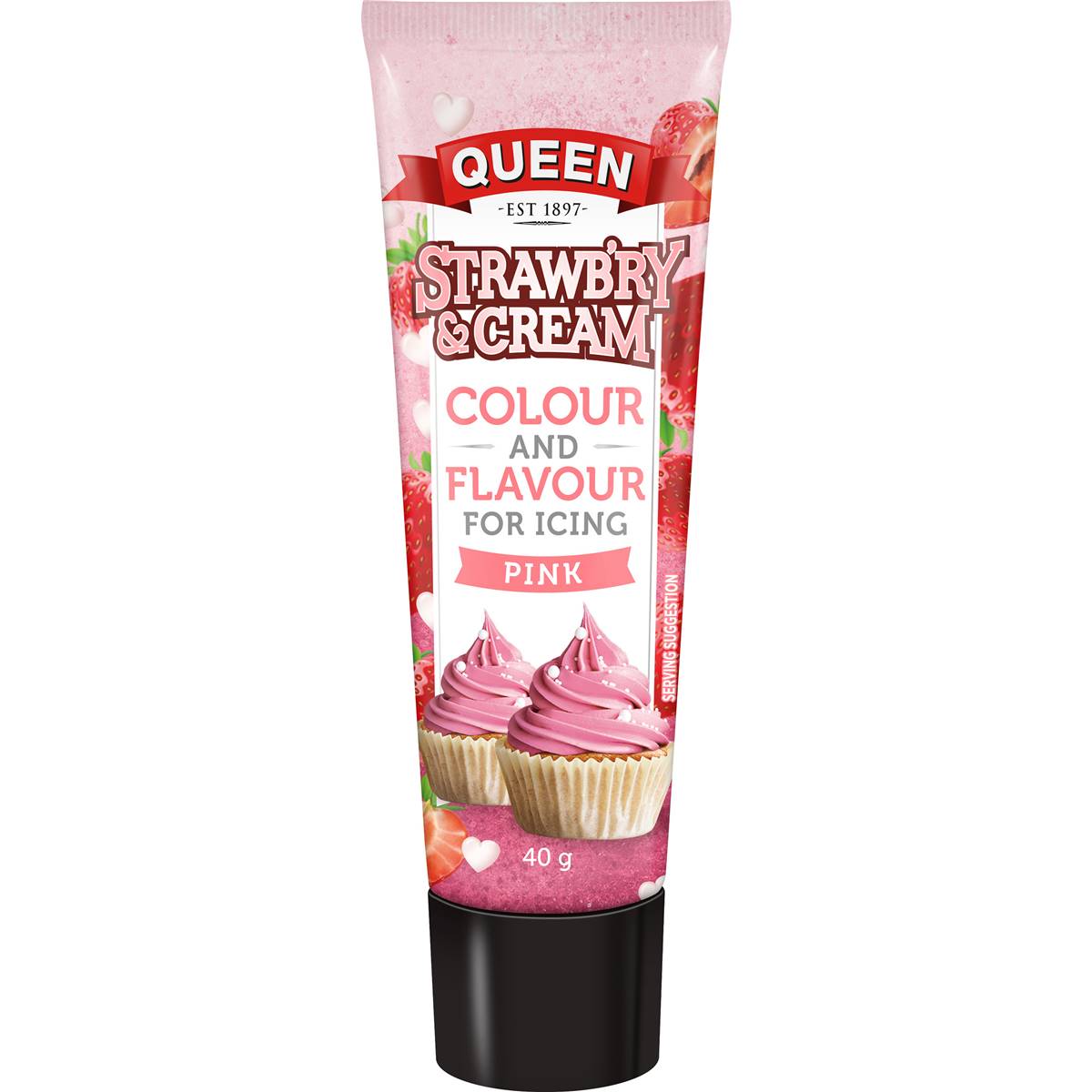 Queens Strwberry&cream Colour & Flavour 40g Queens Strawberry & Cream Colour & Flavour