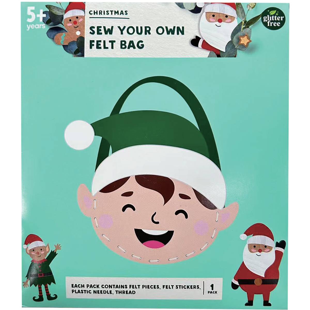 Christmas Sew Your Own Felt Bag Elf