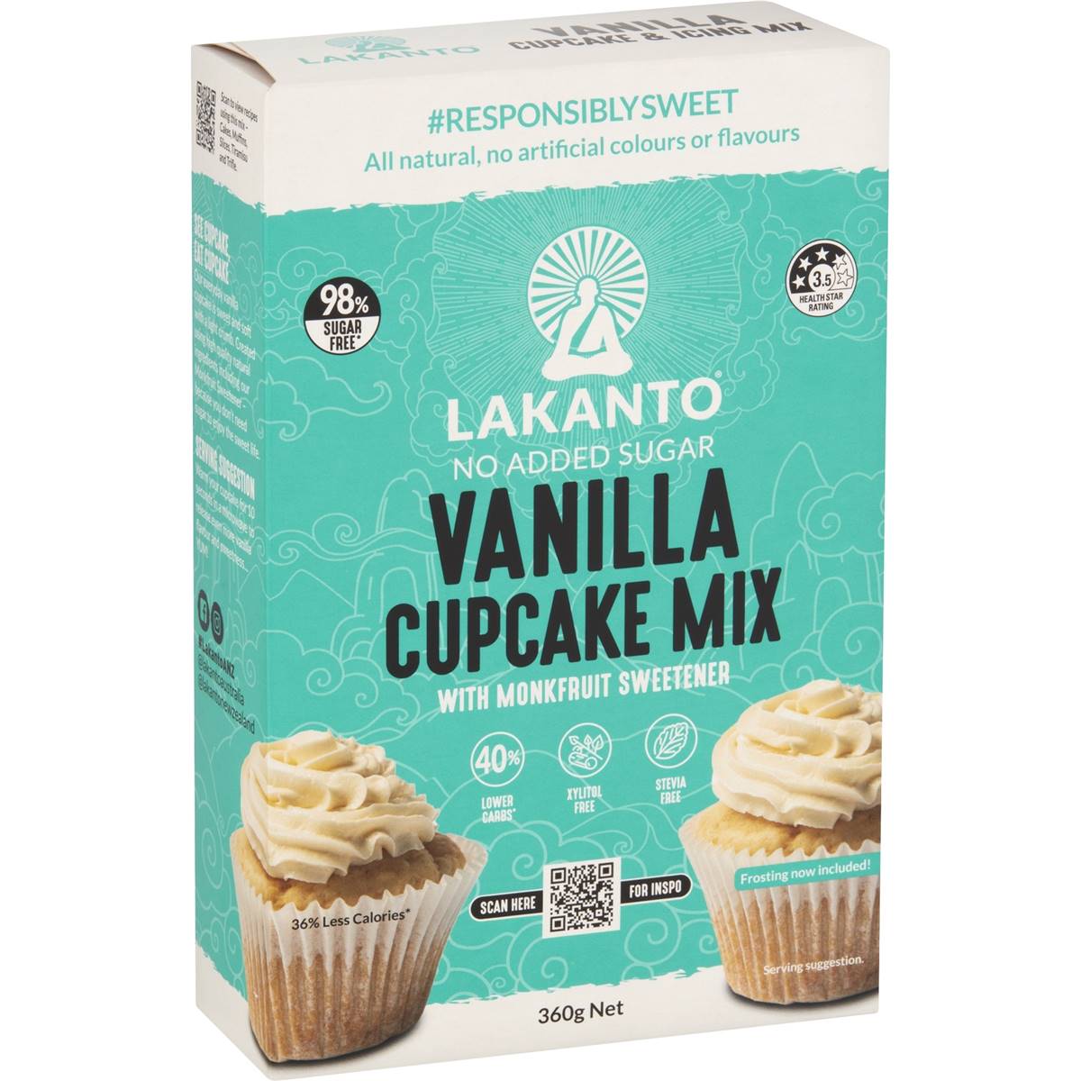 Lakanto No Added Sugar Vanilla Cupcake Mix