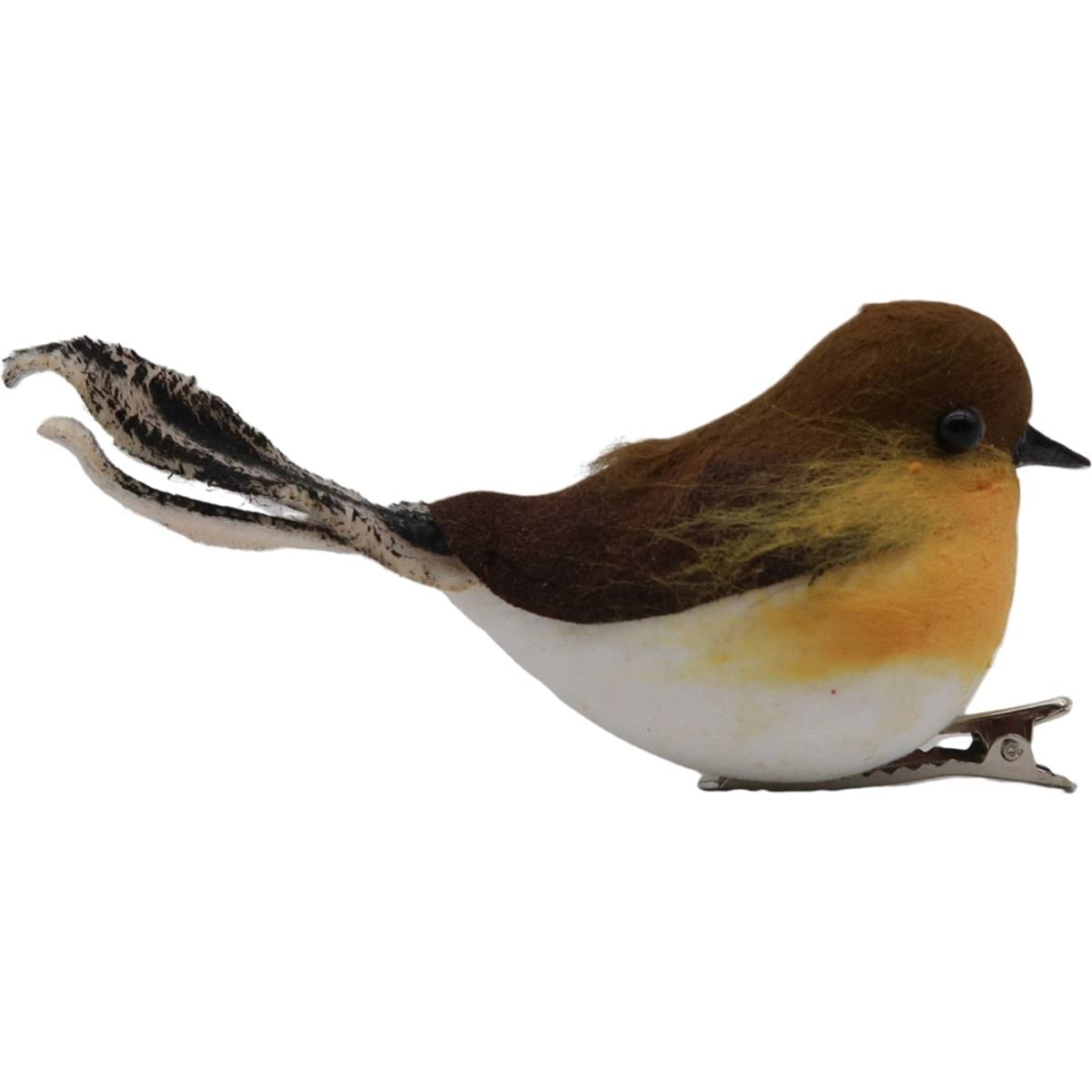 Christmas Decoration Clip On Bird Yellow 