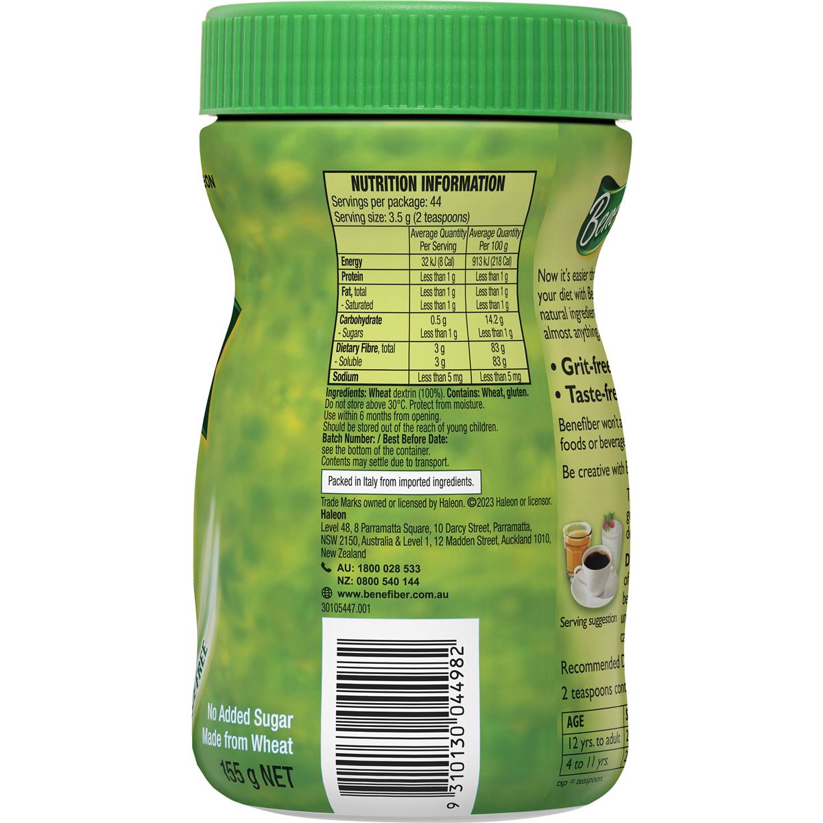 Benefiber Natural Fibre Supplement 155g Woolworths benefiber-natural-fibre-supplement-155g-woolworths