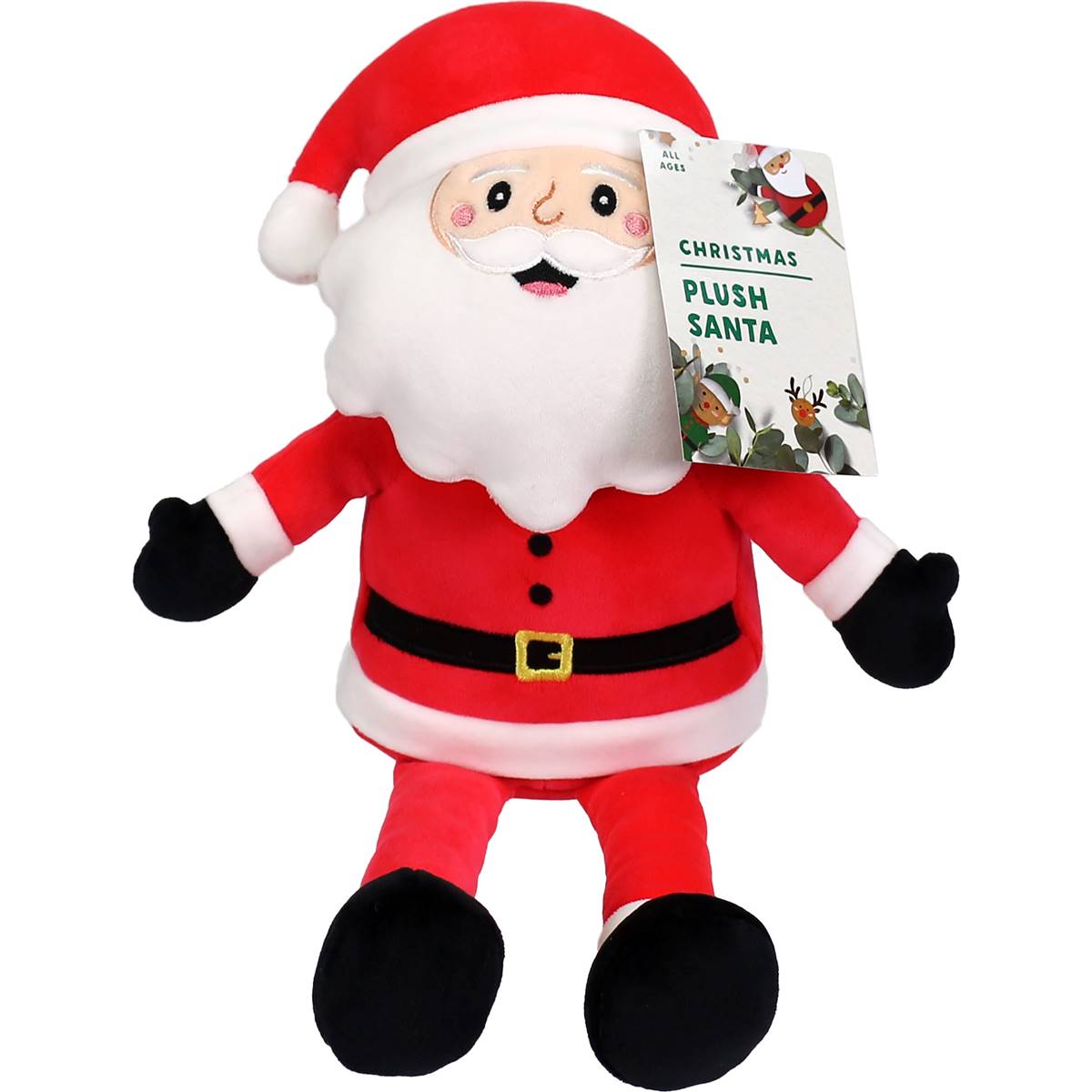 Christmas Plush Santa Each | Woolworths