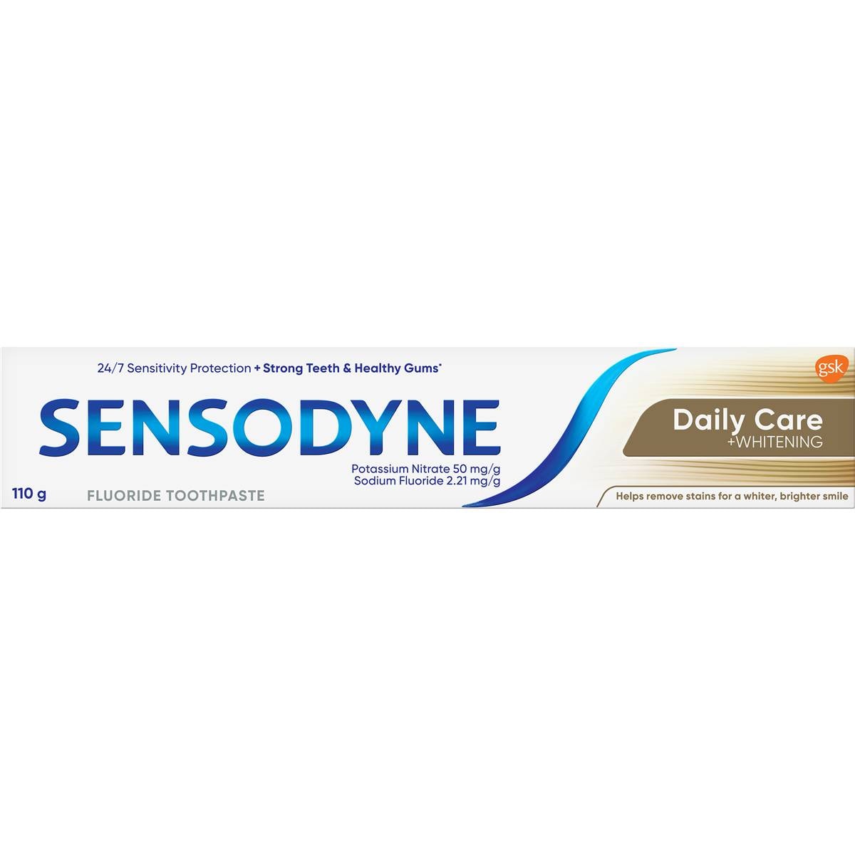 Sensodyne Daily Care And Whitening Toothpaste For Sensitive Teeth 110g