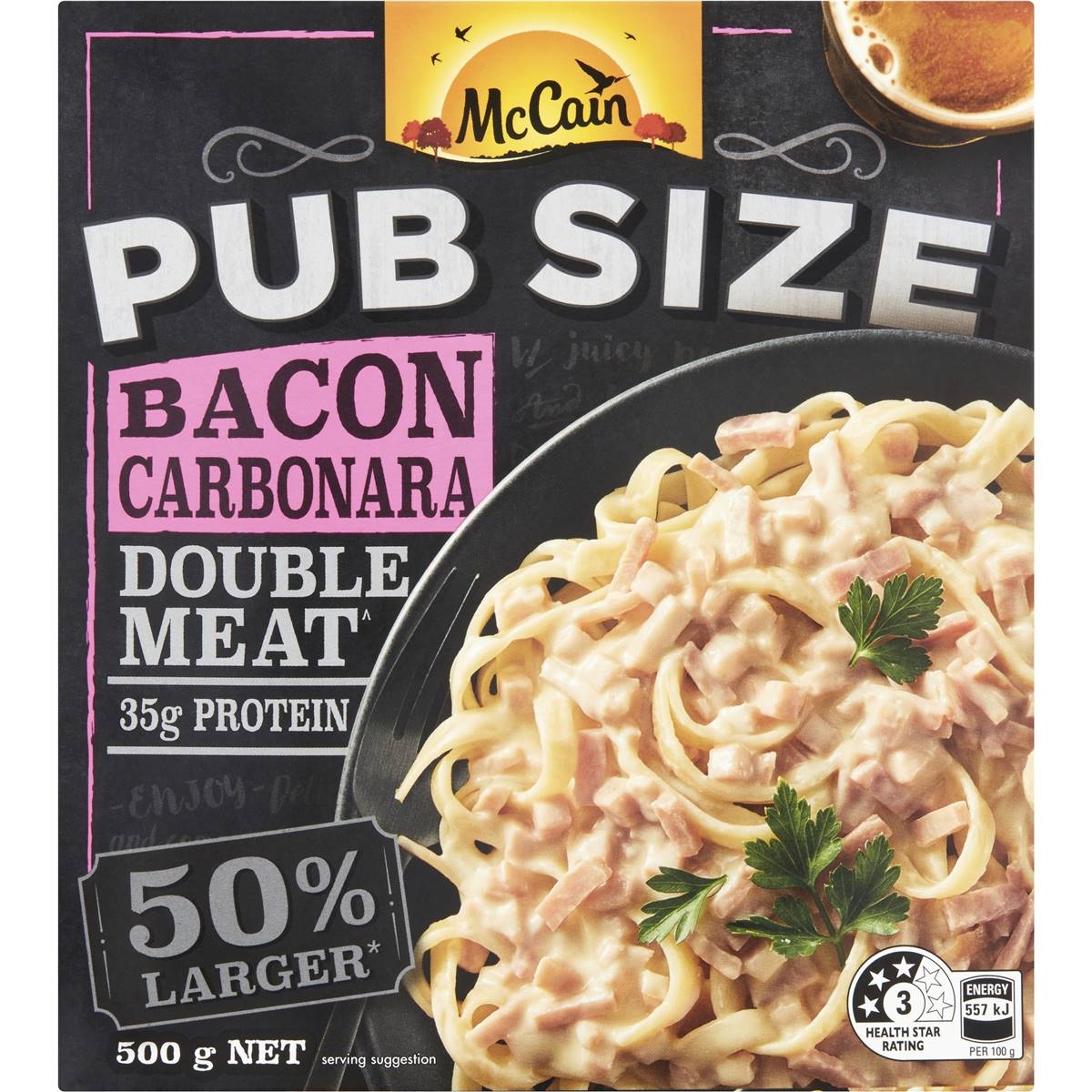 Mccain Pub Size Bacon Carbonara Meat Bacon Carbonara 500g Woolworths
