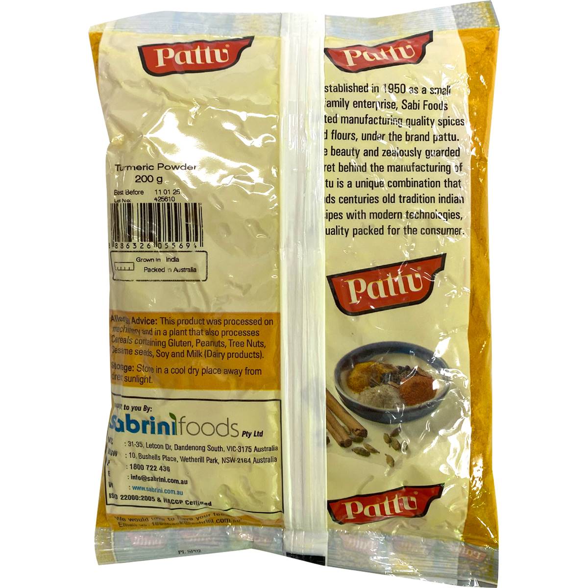 Pattu Tumeric Powder 200g Woolworths