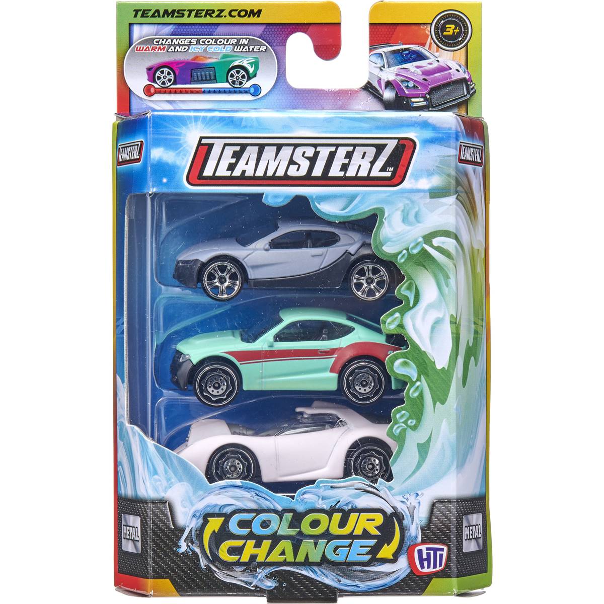 Teamsterz Colour Change Diecast Cars 3 Pack | Woolworths