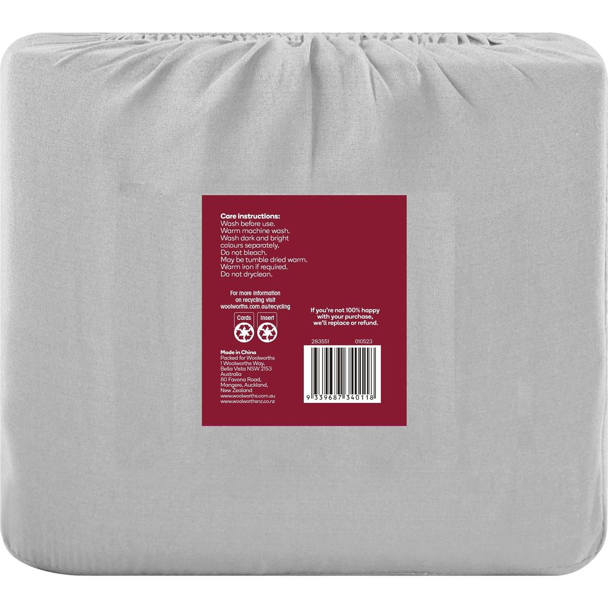 Essentials Fitted Sheet Set Double Bed Assorted Each Woolworths