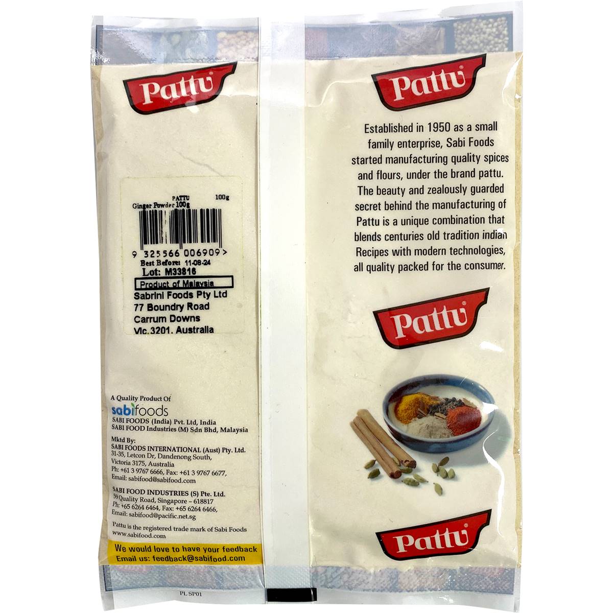Pattu Ginger Powder 100g Woolworths