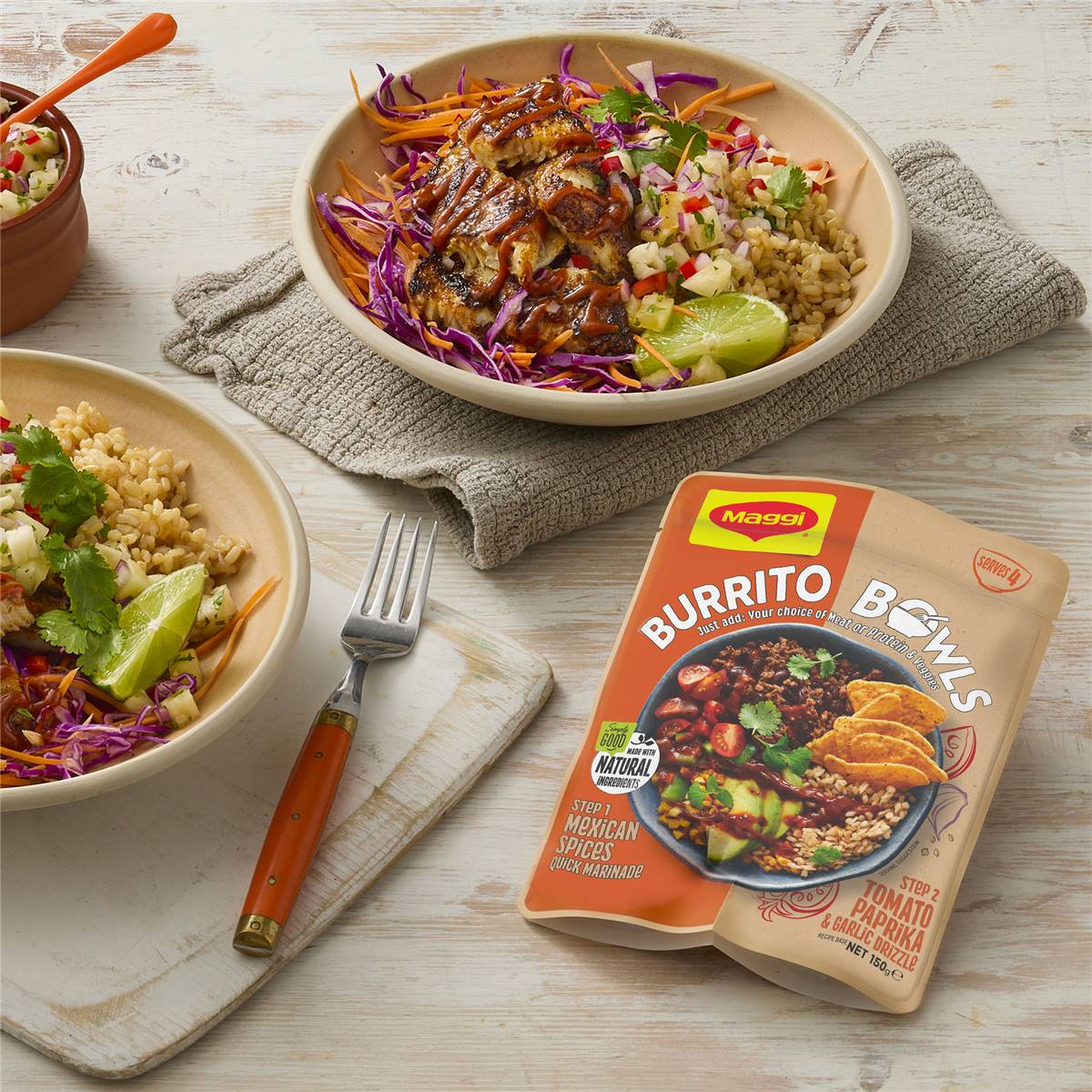 Maggi Bowl Meals Mexican Style Burrito Bowl 150g Woolworths