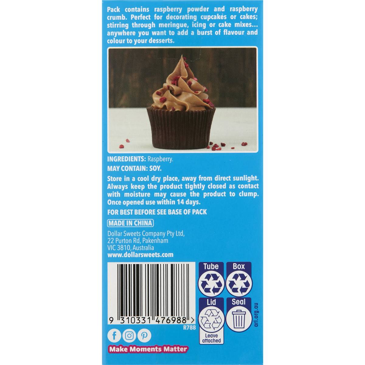 Dollar Sweets Freeze Dried Raspberry 27g Woolworths