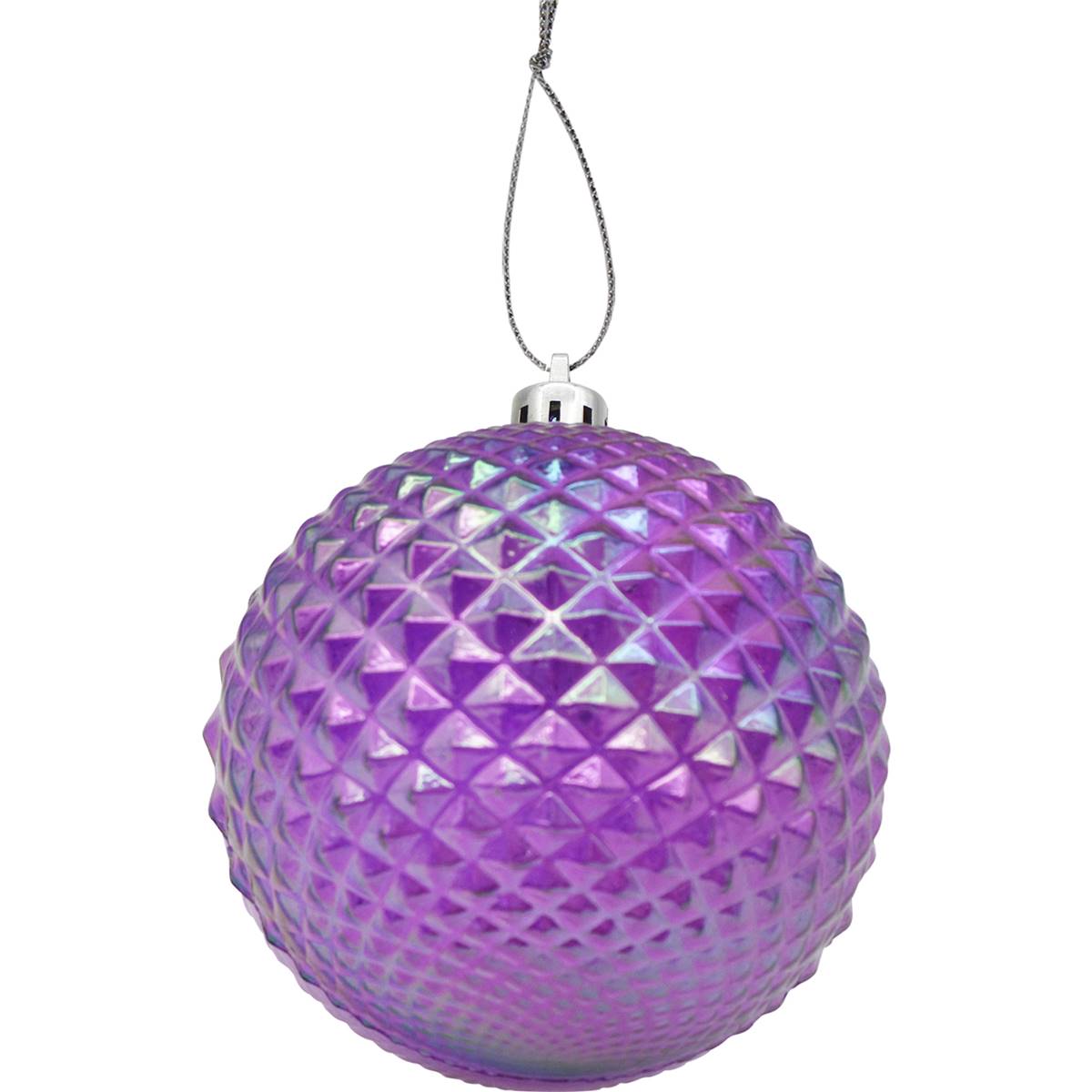 Christmas Bauble Iridescent Purple 2 Pack | Woolworths