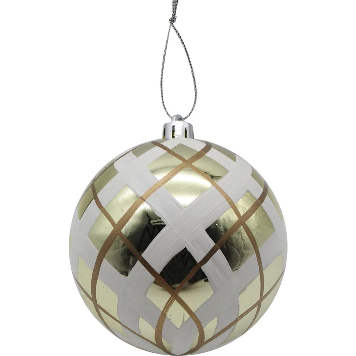 Christmas Baubles Gold Stripe 2 Pack Woolworths