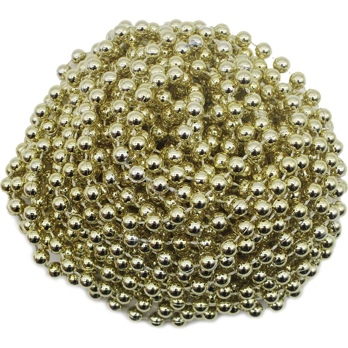 Christmas Decoration 8 Metre Beaded Garland Champagne