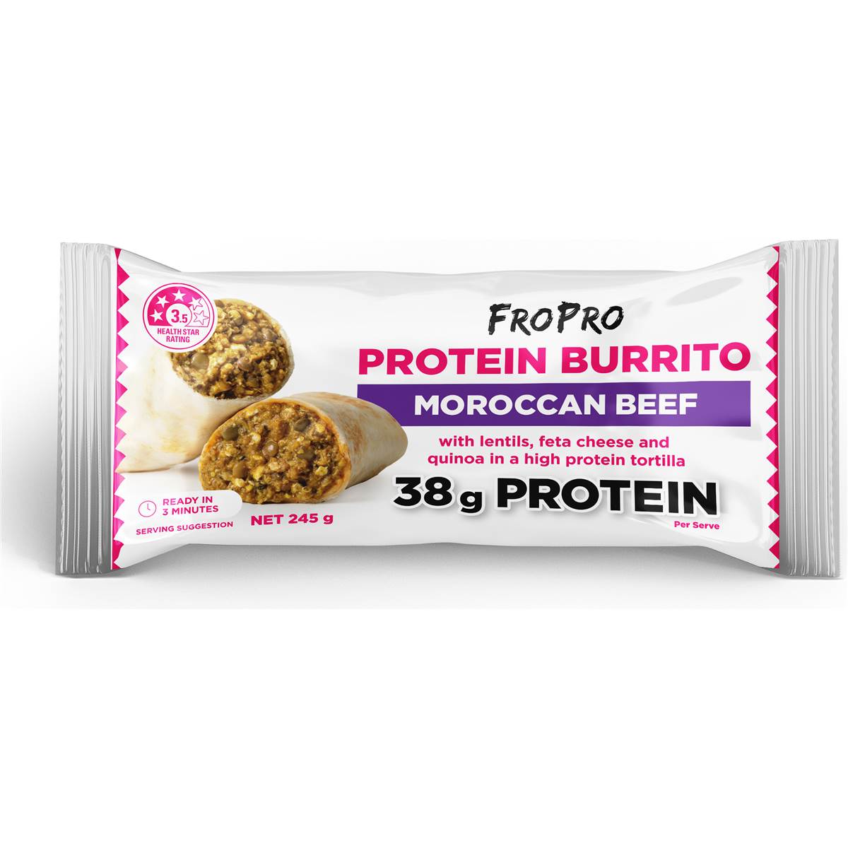 Fropro Protein Burrito Moroccan Beef