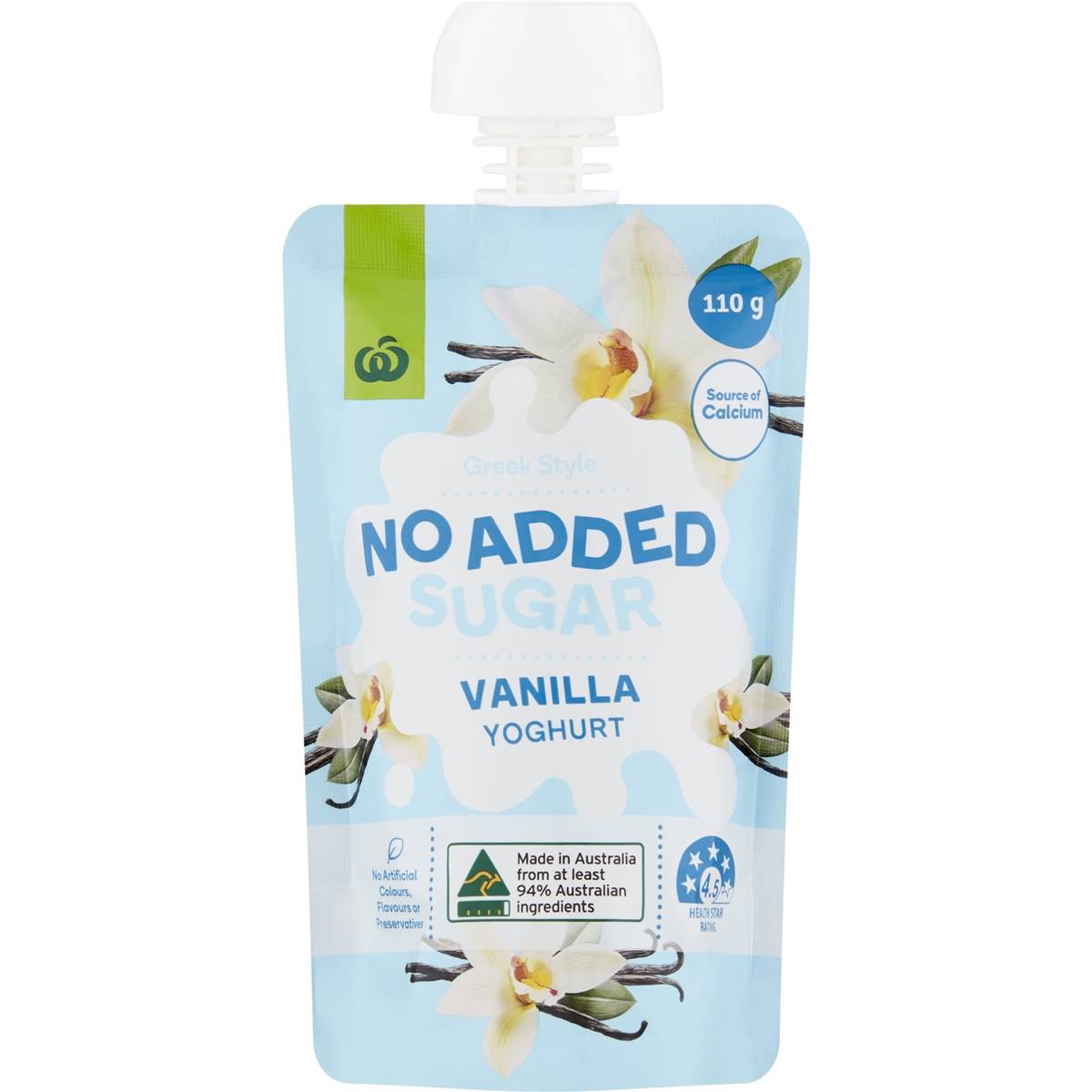 Woolworths No Added Sugar Greek Style Vanilla Yoghurt